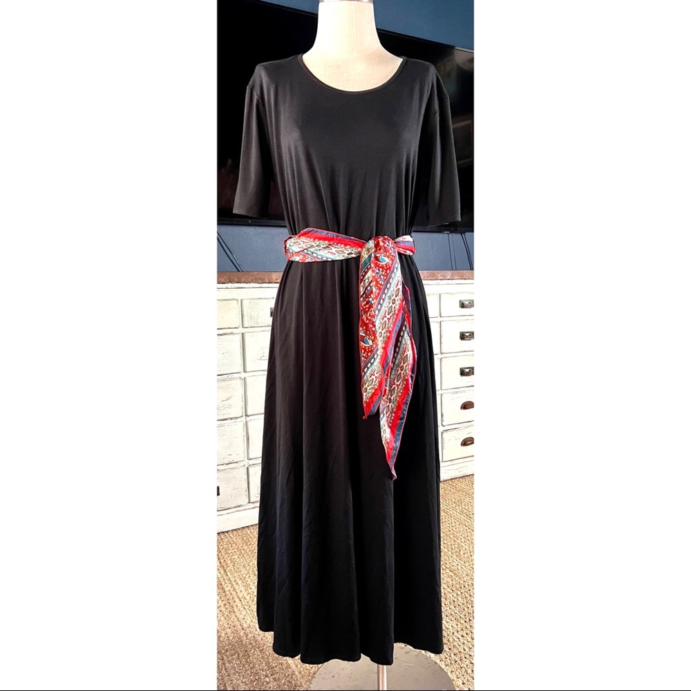 Johnny Was Calme Scarf Tie Maxi Dress L